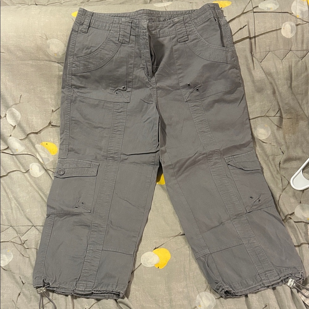 Style & Co. Women's Gray Cargo Capris